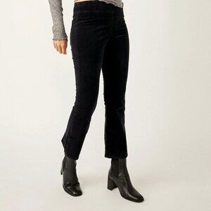 In My Feelings Velvet Crop Slim Flare Pants - Free People Small